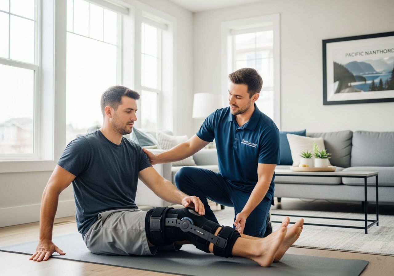 WorkSafeBC home physiotherapy session in Vancouver